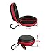 Earbud Case ZEEYU Hard Earphone Bluetooth Headphone Carrying Storage with Carabiner-Red