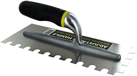 U Notch Professional Trowel with Adjustable Handle - 1/2 x 1/2 x 1/2