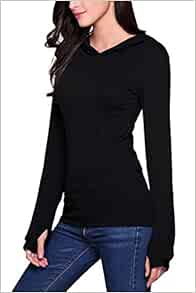 black hoodie with thumb holes