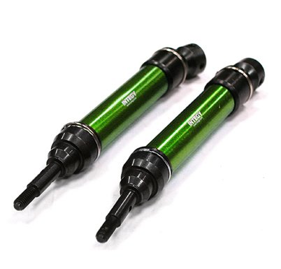 Integy RC Model Hop-ups T8559GREEN XHD Steel Front Universal Drive Shaft (2) Traxxas 1/10 Slash & Stampede 4X4