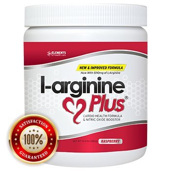 L-Arginine Plus Raspberry - Delicious Blood Pressure, Cholesterol and Energy Supplement - Heart Health Supplement (1) 13.4 Oz