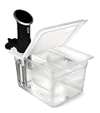 EVERIE Sous Vide Container 12 Quart EVC-12 with Collapsible Hinge Lid for Anova Cookers (Corner Mount) (Does Not Fit Nano or AN500-US00)