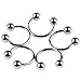 Imixlot® 10pcs 18g 4mm ball 13mm steel Circulars Horseshoes Bar Lip Eyebrow Rings Piercing Jewelry