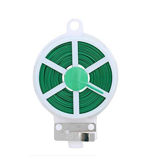 Easyinsmile Twist Ties Roll with Cutter for Gardening, Home, Office Green (164 Feet)