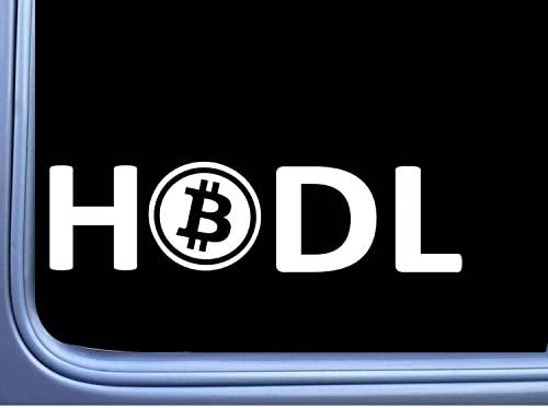 Hodl Bitcoin Litecoin Crypto currency Decal Car Sticker Creative Fashion Car Accessories Vinyl Car Decal 6" (WHITE)