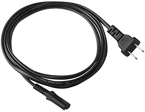 LUNLING Replacement Us 2 Prong Figure 8 AC Power Supply Cable Cord Non Polarized Wall Cable for BROTHER QL-700 QL-710W QL-720NW LABEL PRINTER