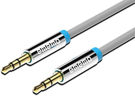 EMEMO #1 Premium 3FT (GRAY/GREY) 3.5 mm to 3.5 mm Stereo Jack Auxiliary Audio Cable - Compatible iPhone/iPod/iPad/Samsung/Nexus and MORE! (1 YEAR WARRANTY!)
