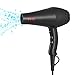Hair Dryer 1875 Watt Salon Grade, Negative Ions Powerful Blow Dryer Faster Drying, Low Noise Hair Blow Dryer Plus Multiple 4 Attachments, 2 Speed & 3 Heat Settings
