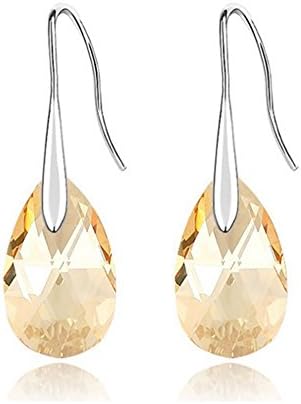 Yuriao Woman's Jewelry Fashion Diamond Luxury Water Drop Shaped Crysta Dangle Earrings£¨golden£©