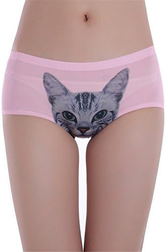 Blinlina Women Pussycat Panties Sexy Hipsters Invisible 3D Underwear Safty Brief