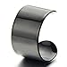 Pair Black Stainless Steel Ear Cuff Ear Clip Non-Piercing Clip On Earrings for Men and Women