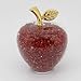 Janhooya Teacher Appreciation Gift - Crystal Apple Paperweight Artificial Apple Figurine with Rhinestones Inside for Desk Home Decoration