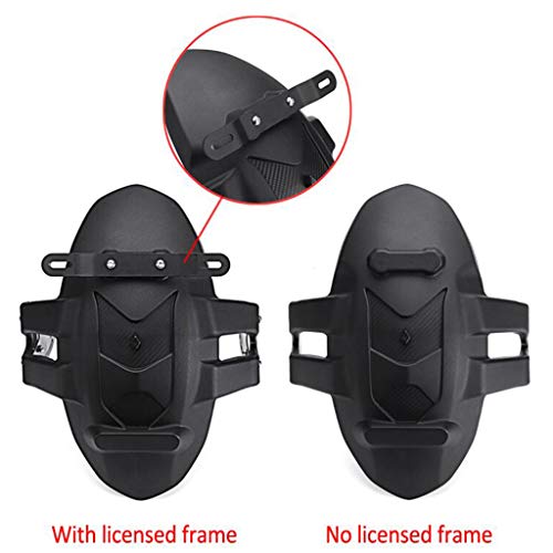D DOLITY Motorcycle Rear Fender Mudguard Water Baffle Wheel Hugger Replacement with Mounting Btacket, Universal Fit, Black #005 - Thumbnail 4