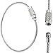 Hulless 30 pcs Stainless Steel Wire Keychains 1.5mm Cable 6.3 Inch Key Ring Loops for Hanging Luggage Tags or ID Tags.