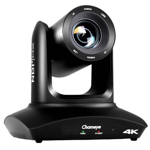 Chameye 4K PTZ Camera with NDI, AI-Automatic Tracking, 20X Optical Zoom (30x Hybrid Zoom), NDI HX Certified, HDMI/USB 3.0/LAN, for Church, Worship, Education, Conferences, Black (C420T)