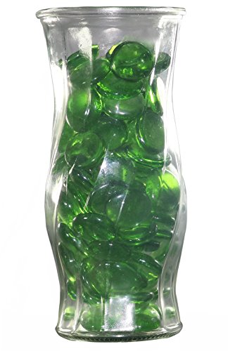 Classic Glass Gems for Vase Filler, Table Scatter and Beautiful Accents (28-32mm, Forever Green) - Thumbnail 2