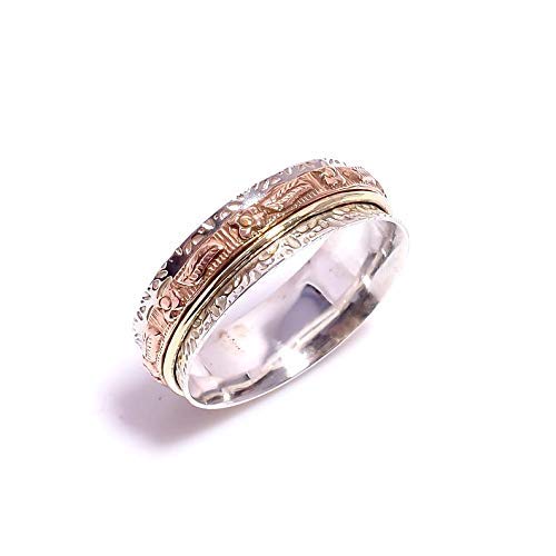 Solid 925 Sterling Silver Spinner Ring, Meditation Ring