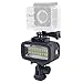 Mcoplus 40m/130ft Rechargeable Diving Light Dimmable Waterproof Video LED Light 6W 20 LEDs 700LM with 1900mAh for Gopro HTC XIAOYI SJ5000 SJ6000 & Other Action Camera &DSLR Camera