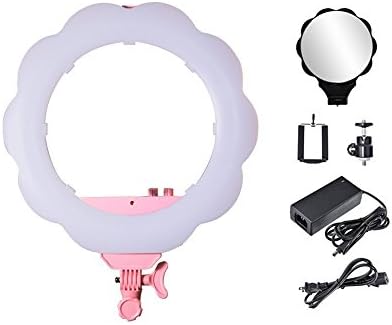Venidice 18'' LED Photography Ring Light YouTube Video Live Soft Light Professional Camera Photo Portrait Studio Dimmable Makeup Continuous Lighting Kit(Black) …