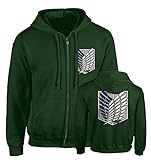 Uget Women's Attack on Titan Long Sleeve Hoodies Sweater Jacket Costume Coats