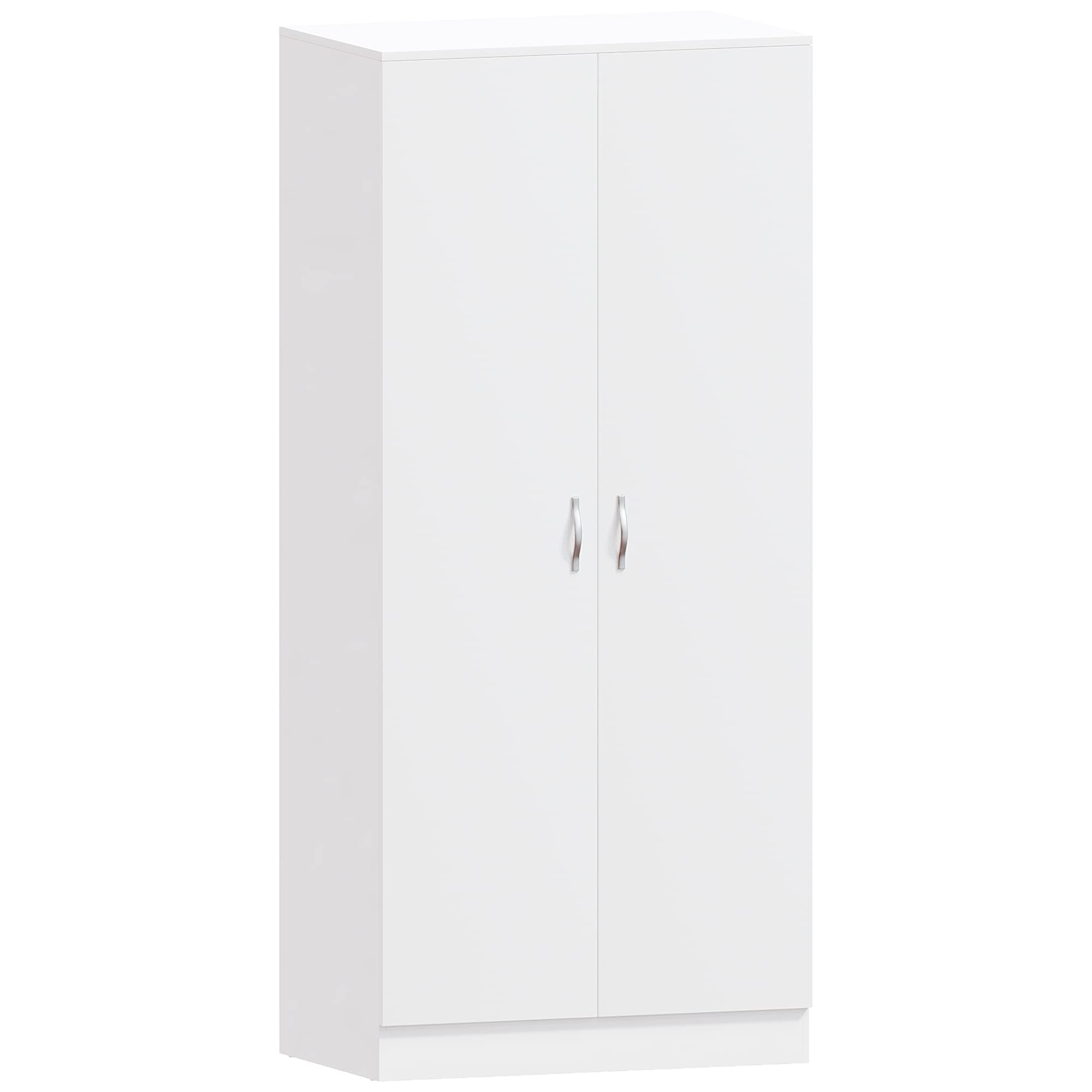 Vida Designs Riano Wardrobe, With Shelf & Hanging Rail Bedroom Storage Furniture (White, 2 Door)