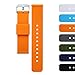 AZLAND Quick Release Silicone Replacement Wrist Watch Bands Straps for Mens Womens Orange 18mm 20mm 22mm