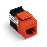 Leviton 5G108-RO5 GigaMax 5E QuickPort Connector, Cat 5E, Orange