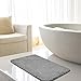 Yueetc Bath Mat, Extra Soft and Absorbent Shaggy Rugs, Machine Wash Dry, Perfect Bathroom Mats - 23x16in - Grey