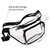 Veckle 2 Pack Clear Fanny Pack Stadium Approved BTS Garth Brooks Concerts Clear Bag for Women, Black