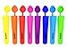 Saakiaz Ice Pop Silicone Molds With Attached Lid| | Set Of 8 Playful Molds| Easy To Use And Super Fun, Multi-Color Popsicle Maker Set| 100% FDA Approved, BPA-Free, Food Grade Silicone (8, Classic)