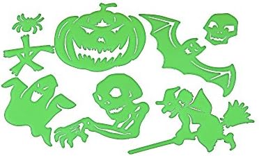 Glow in the Dark Ceiling Stickers Halloween Decorations by Hello Halloween | Luminous Night Glow Stickers for Spooky Halloween Fun | Glow in the Dark Stickers | Halloween Props Plastic Glow Stickers