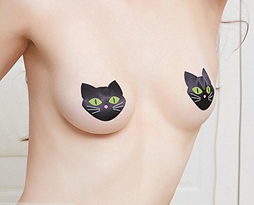 10 Pairs Black Adhensive Nipple Covers Disposable Breast Pasties Patels