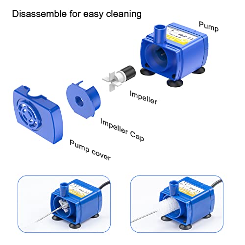 Wonder Creature Aurora Pet Fountain Water Pump, Pet Fountain Motor Cat