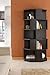 ioHOMES Bassey Contemporary 5-Shelf Corner Bookcase Display Stand with Zig-Zagging Shelves, Espresso