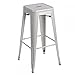 FDW Metal Stools Bar stools 30 Inch Height Stackable Barstools Indoor Outdoor Dining Backless Kitchen Bar Stools Set of 4