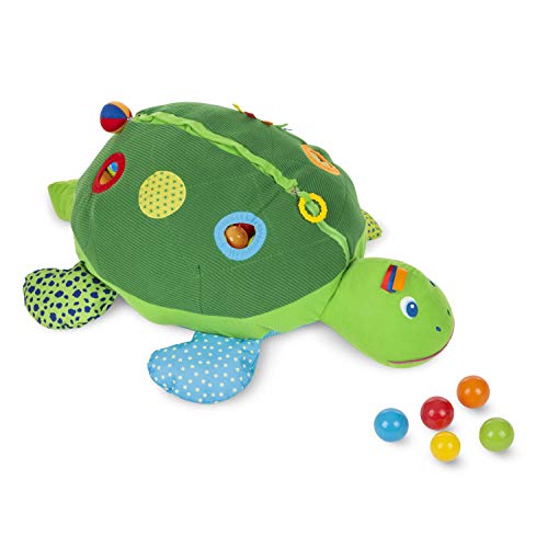Melissa & Doug Kids Turtle Ball Pit with 60 Balls, Green