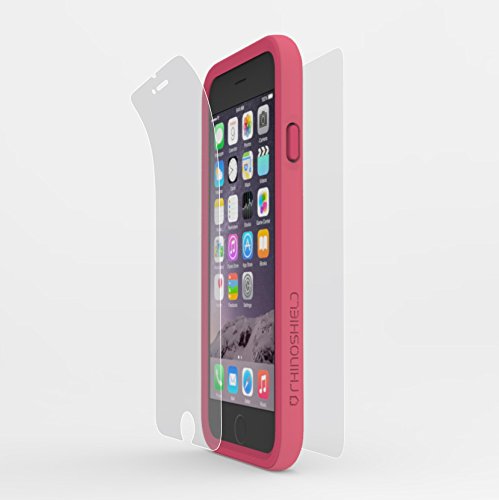 RhinoShield CrashGuard Slim Impact Bumper Bundle for iPhone 6 Plus/6s Plus, Pink (Includes: Bumper, Front Screen Protector)