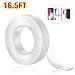 Double Sided Adhesive Grip Tape,TracelessTransparent Gel Mat Tape Nano Washable Removable and Reusable Sticky Anti-Slip Gel Tape for Paste Photos Posters, Fix Carpet Mats or Office Wall Decor etc(5m