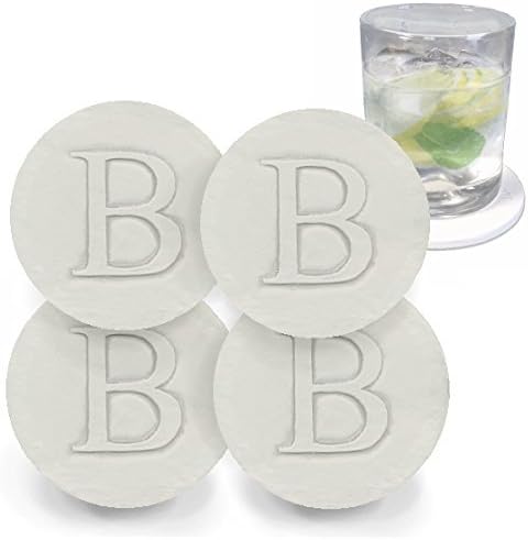 Monogram Initial Letter B Absorbent Drink Coaster set of 4 - Handmade by McCarter Coasters - Made in USA