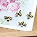 Gonioa 10 PCS Crystal Yellow Bee Design Charms Honeybee Charms Pendants for Crafting, Jewelry Making, Necklace, Earrings