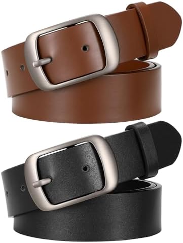 XZQTIVE Women's Wide Belt Fashion Candy Color Round Buckle Ladies