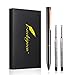 nekigoen Ballpoint Pen with Gift Box for Men Women,Luxury Stainless Steel Retractable Pen Executive Home Office Use, and 2 Extra Refills Black Ink 1.0mm B2 (Gray)