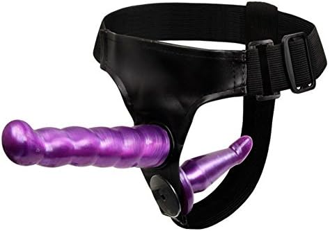 AnLing Artificial Soft Strapon Pants Leather Adjustable Strap Funny Toys Strapless Dual End Huge Strap Pants, Purple