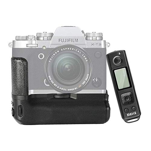 Meike MK-XT3 Pro Poignée d'alimentation Verticale avec télécommande intégrée 2,4 GHz pour Appareil Photo Fujifilm Fuji X-T3 XT3