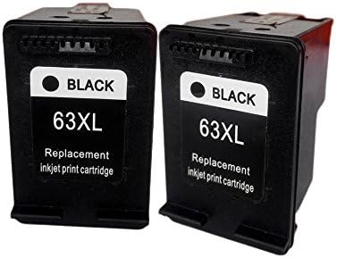 63XL Ink Cartridge YOUUDING 2Pack (B+B) Replacement Premium F6U64AN Ink Printers for HP 63XL (2 Black)use in Envy 4520 4516 HP Officejet 4650 3830 3831 4655 Deskjet 2130 1112 3630 3633 3634 Printers