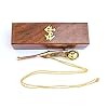 Nautical-Solid-Brass-Copper-Boatswain-Bosun-5-Whistle-Chain-with-Rosewood-Box