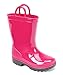 SkaDoo Pink with Black Sole Big Kids Rain Boots 5 M US Big Kid
