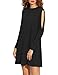 Haola Women's Fall Shoulder Off Long Sleeve T-shirt Dress Basic Shift Dress