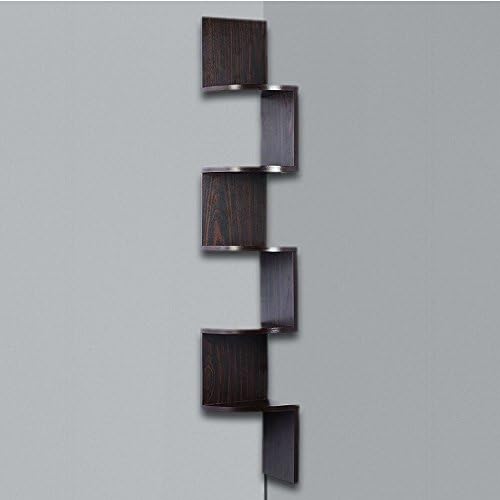 Cute Shelving Unit 5 Corner Tier Wall Mounted Shelves Great For Kitchen Dining Living Room Bedroom And Offices Floating Shelf to Display Store Organize Collectible Photo Decorative Souvenir Unit Deco