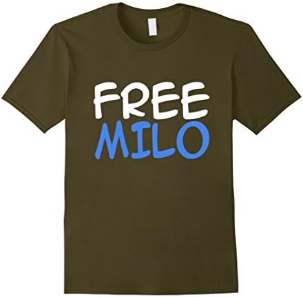 Men's Milo Yiannopoulos Free Speech T Shirt, Free Milo Large Olive